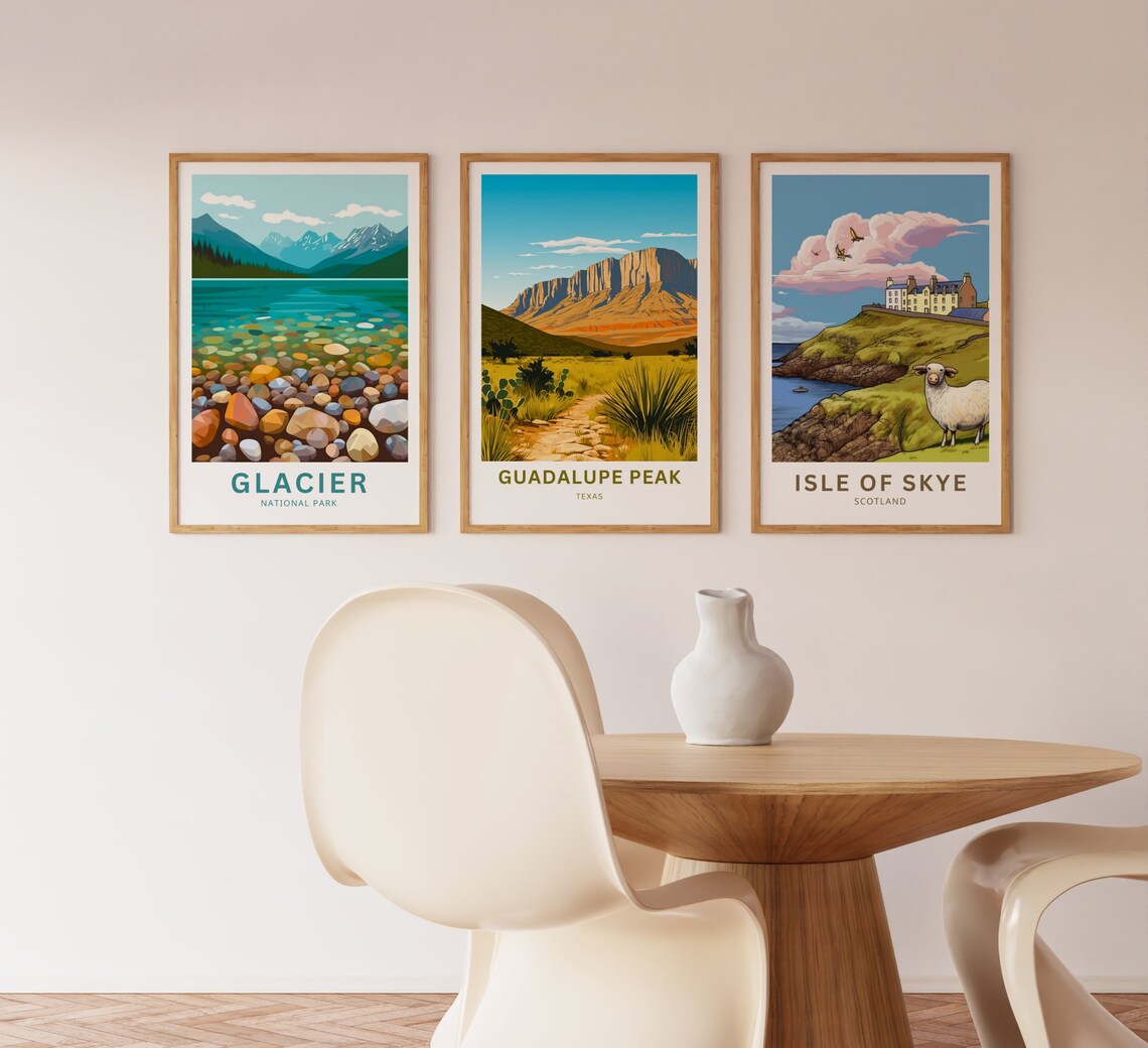 Guadalupe Peak Texas Desert Mesa Trail Vintage Travel Poster - Image 5