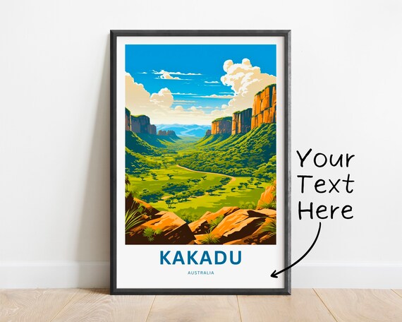 Kakadu Australia Escarpment Valley Wilderness Outback Scene Poster