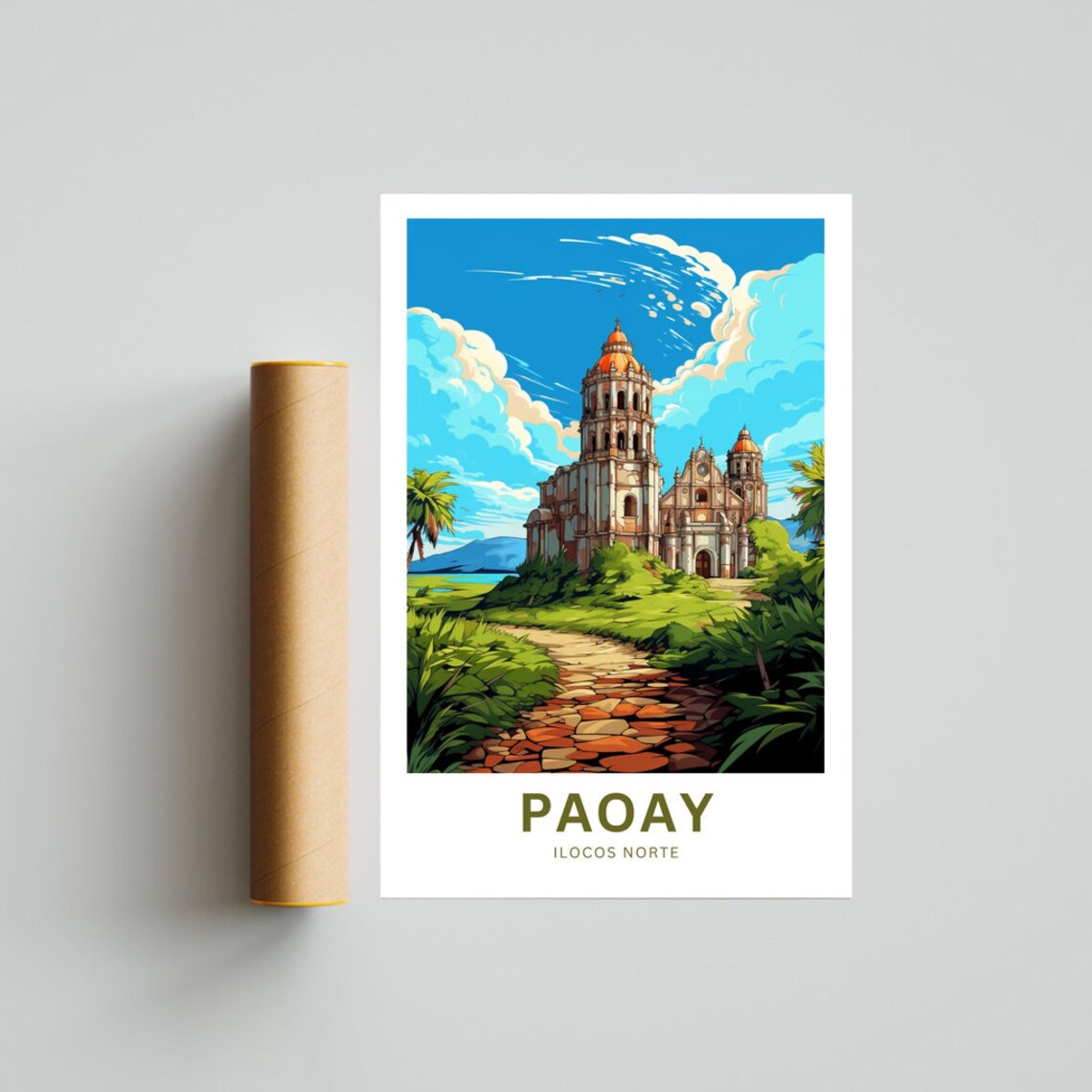 Paoay Church Ilocos Norte Philippines Custom Travel Art Poster - Image 4