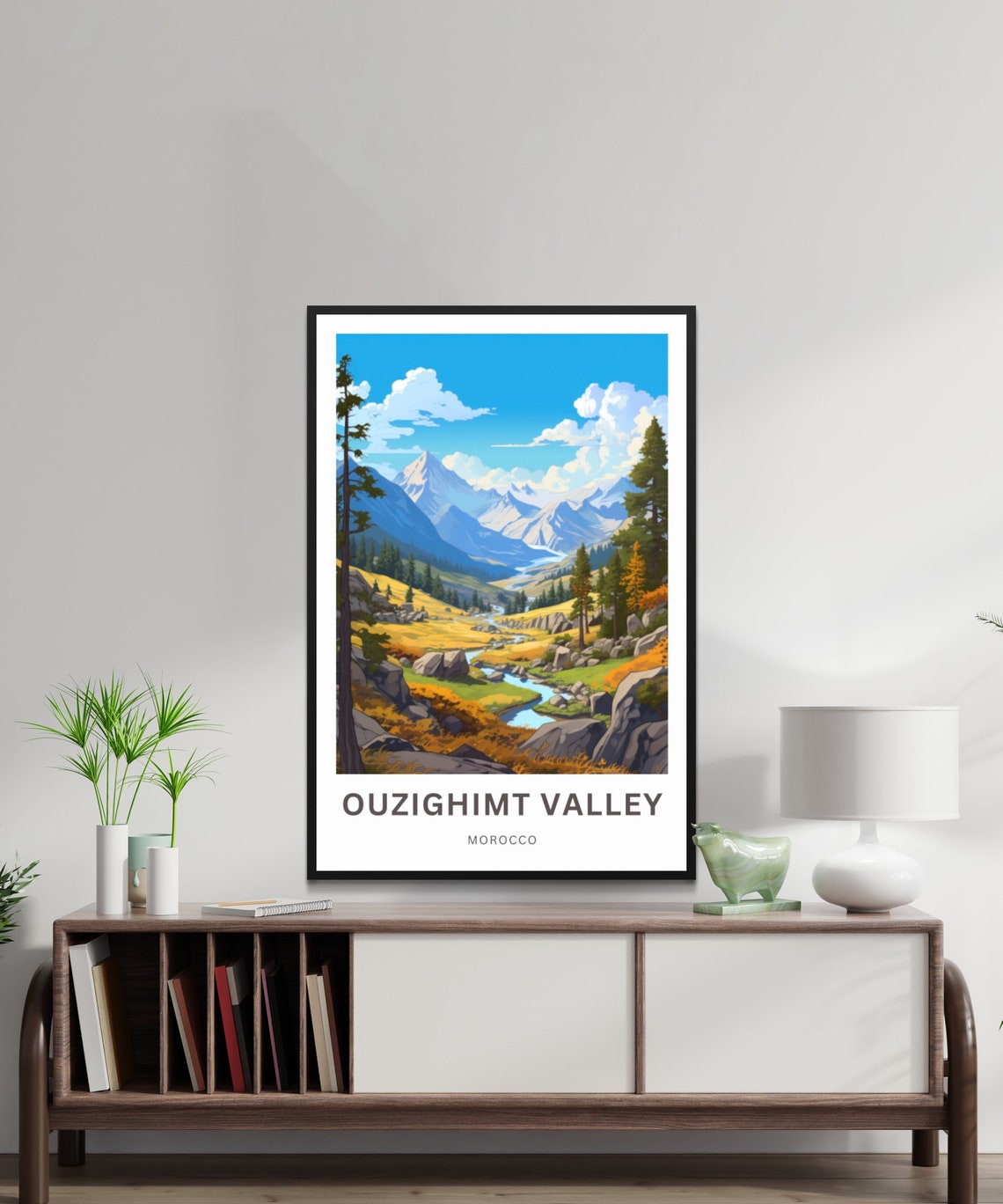 Personalized Ouzighimt Valley Morocco Alpine Snow Custom Poster - Image 2
