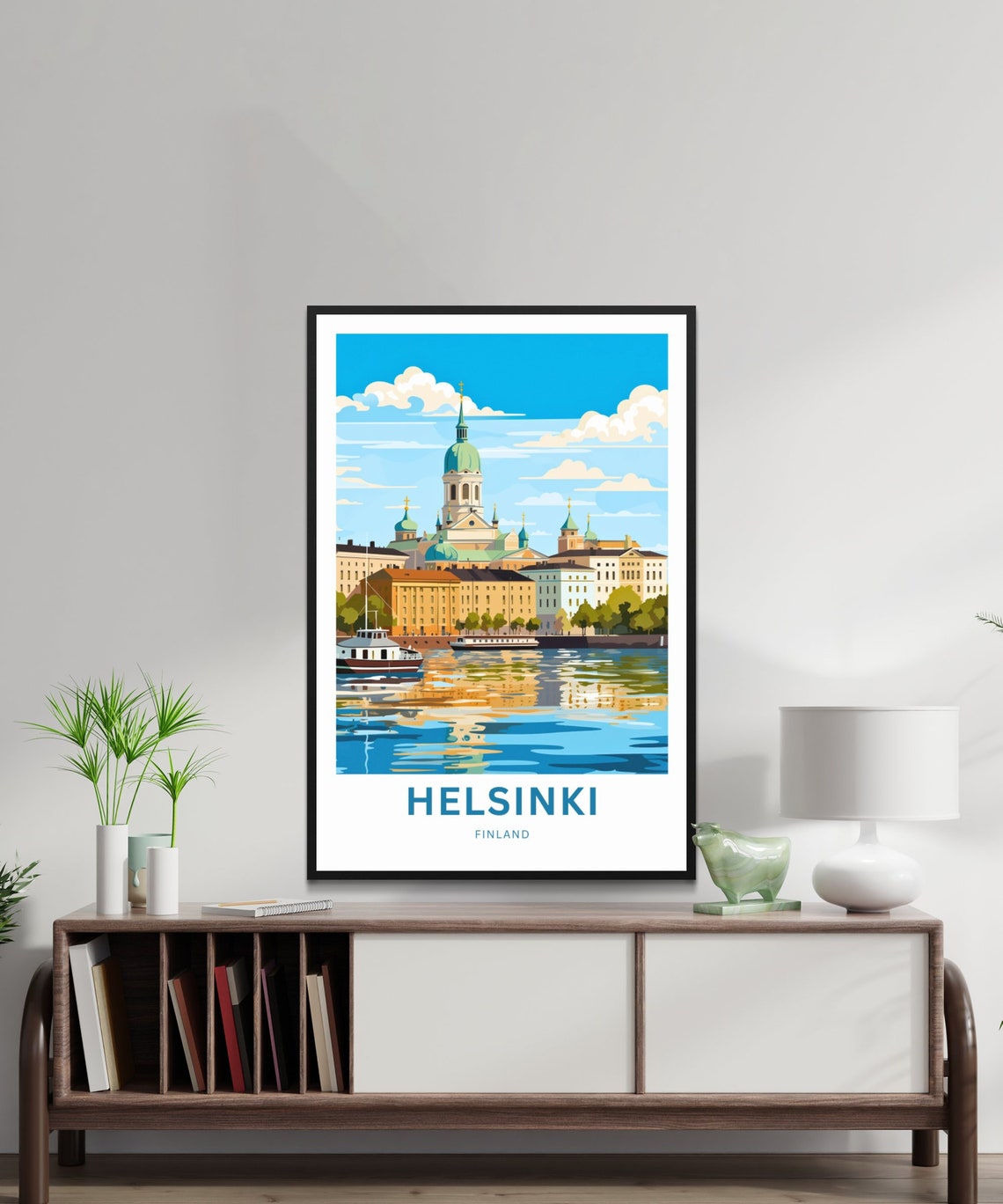 Helsinki Finland Personalized Cathedral Harbor Waterfront Poster - Image 2