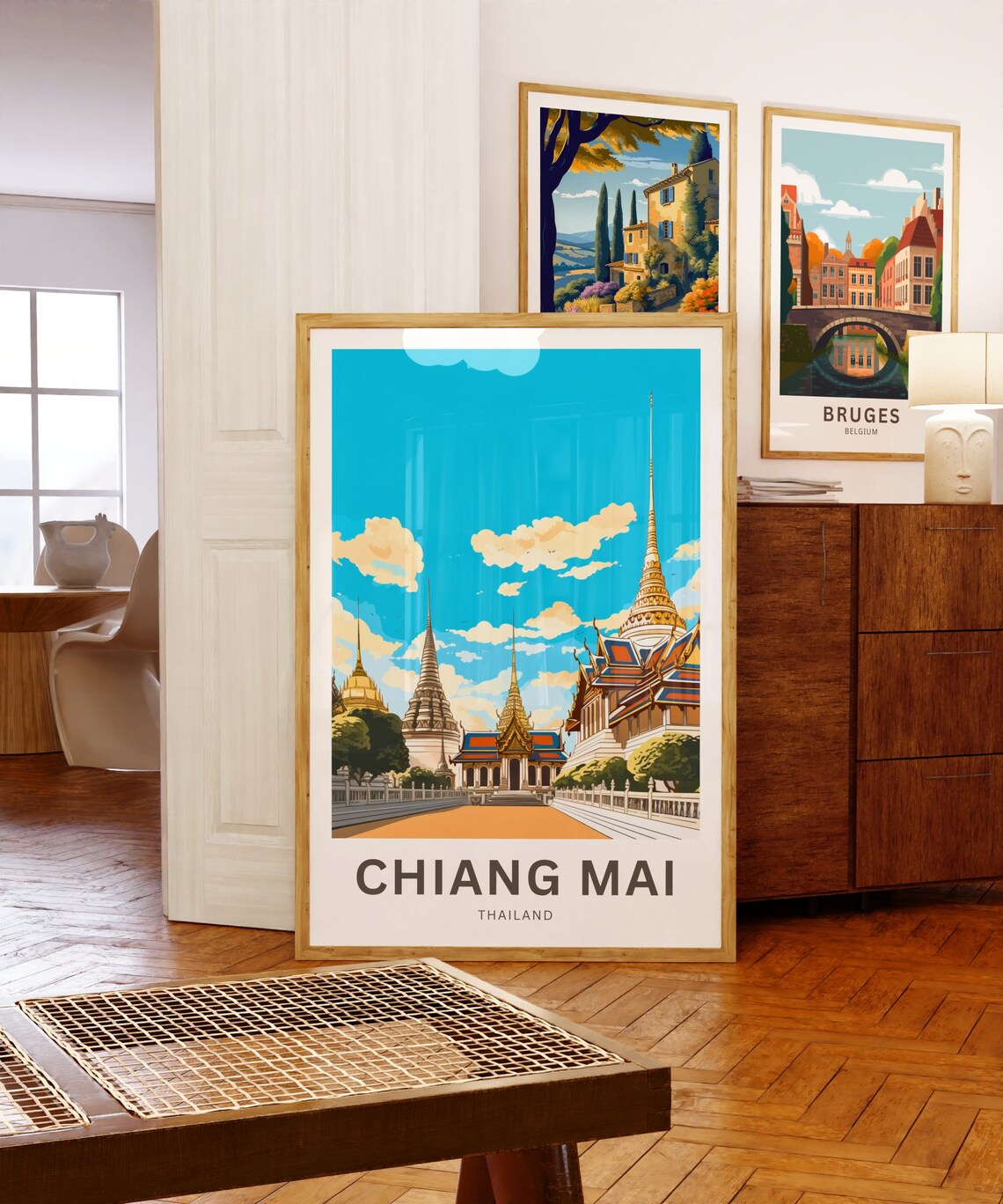 Chiang Mai Travel Poster, Thailand Wall Art - Image 5