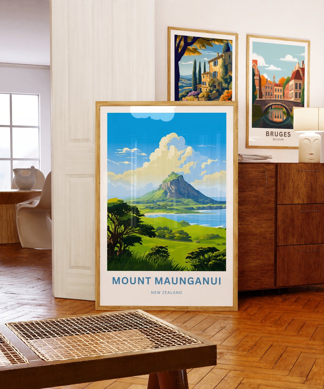 Mount Maunganui New Zealand Personalized Coastal Hills Poster - Image 5