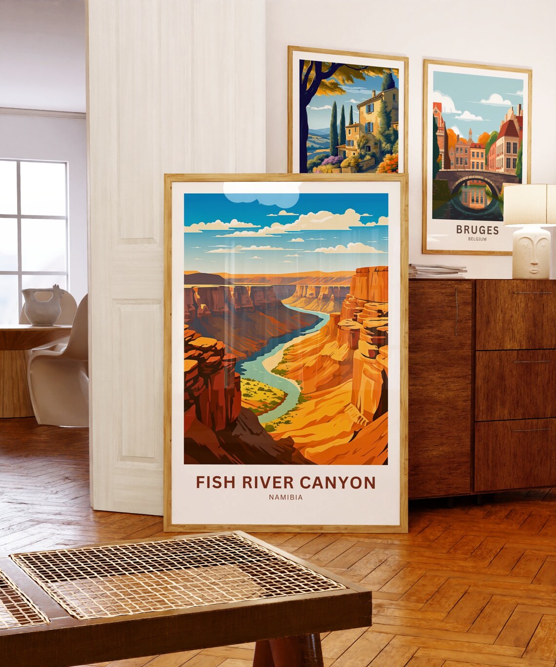 Personalized Fish River Canyon Travel Print Fish River Canyon Poster Namibia Wall Art Framed Present Gift Namibia Present - Image 5