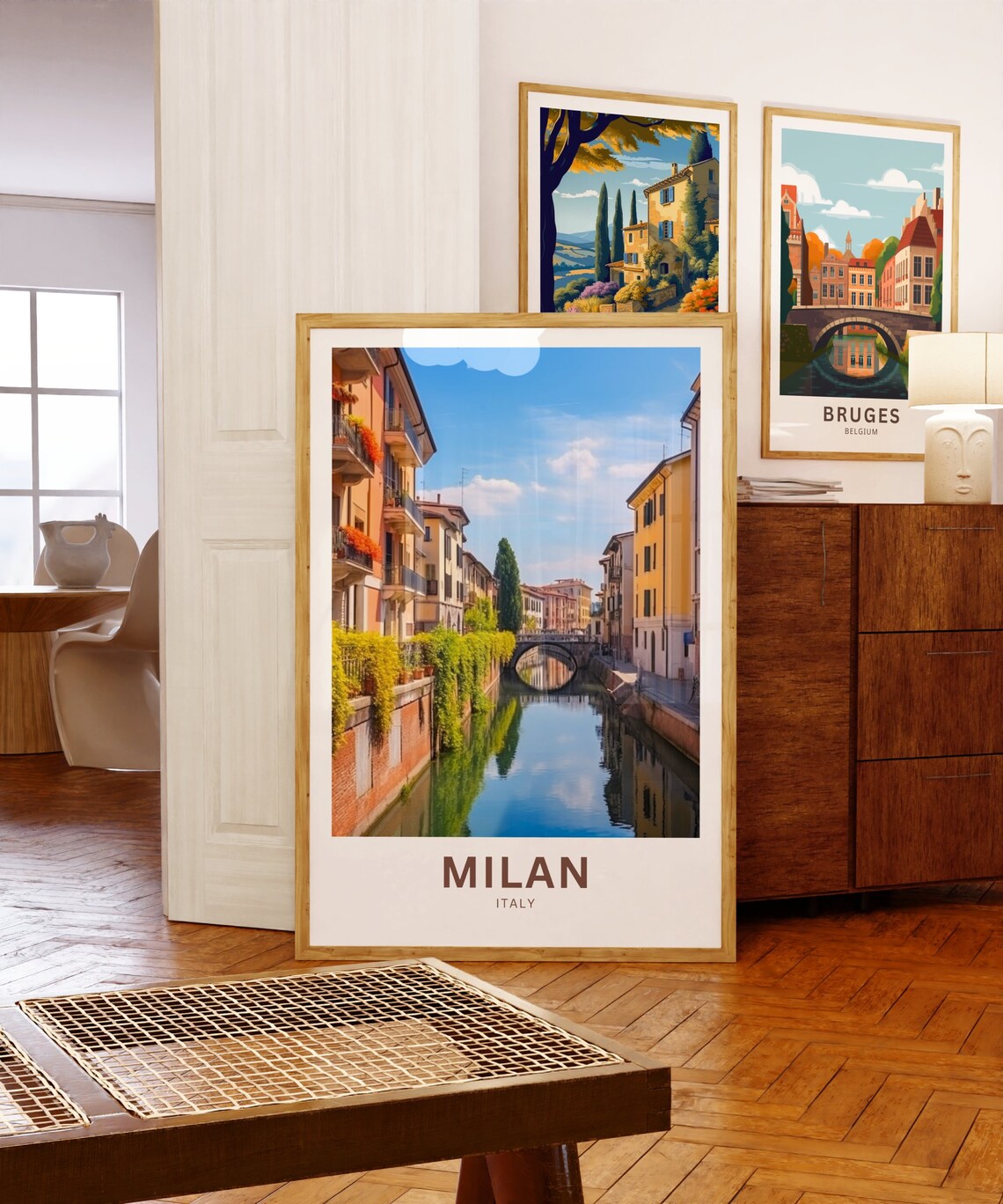 Milan Italy Navigli Canal Water Personalized Photo Travel Poster - Image 5