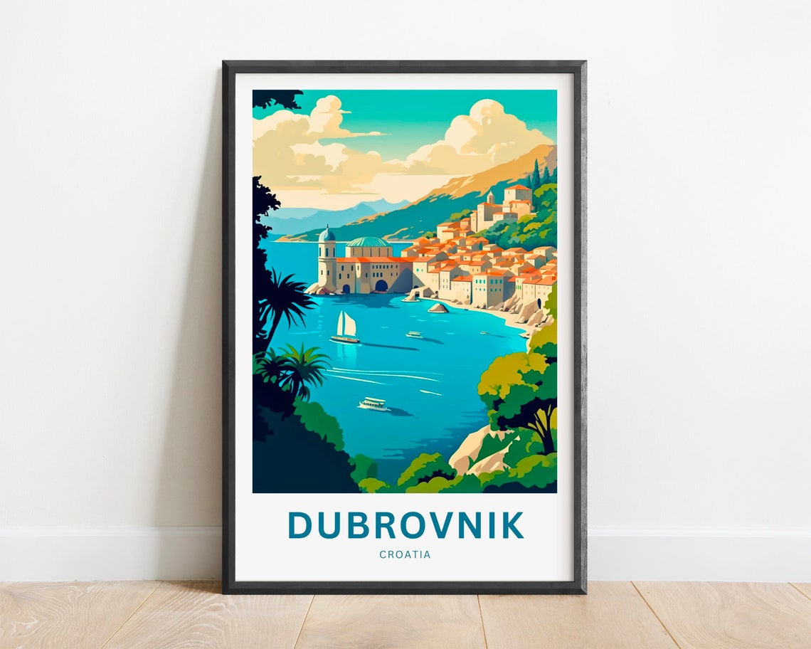 Mostar Bosnia Iconic Stone Bridge River Reflection Travel Poster