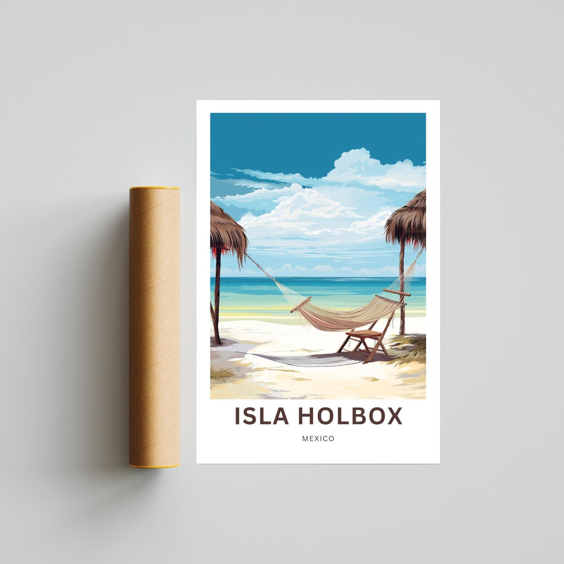 Personalized Isla Holbox Travel Print Isla Holbox Poster Mexico Wall Art Framed Present Gift Mexico Present - Image 4