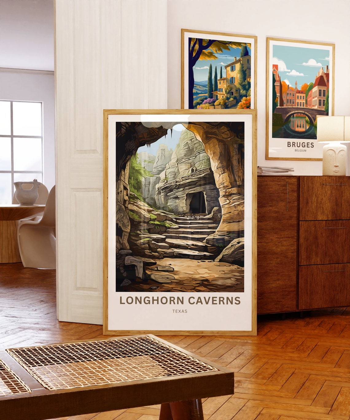 Longhorn Caverns Texas Ancient Stone Steps Cave Entrance Poster - Image 5