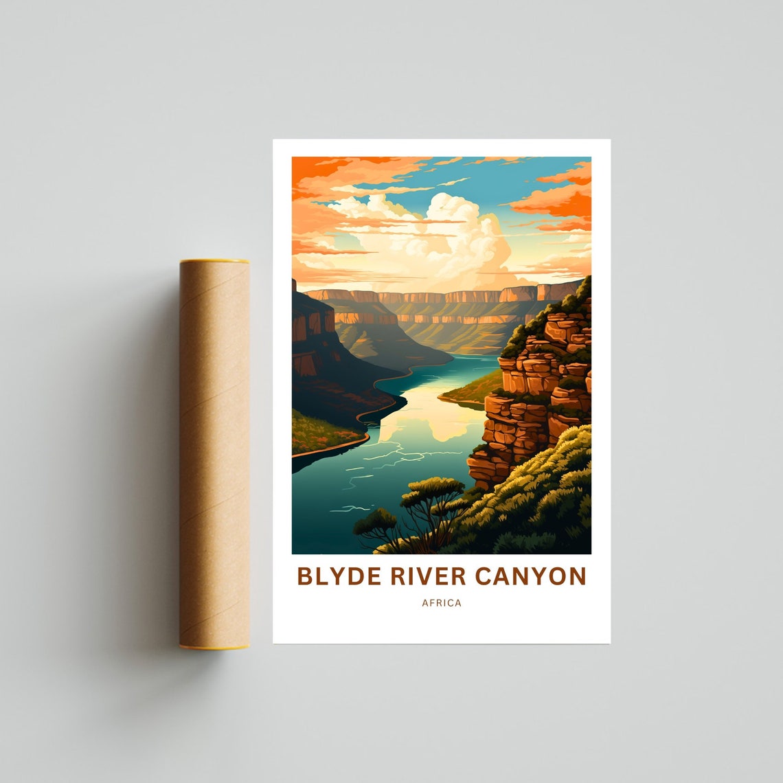 Blyde River Canyon Africa Turquoise River Valley Travel Poster - Image 2