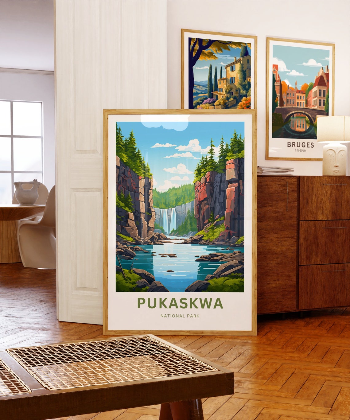 Pukaskwa National Park Waterfall Gorge Rocky Cliffs Travel Poster - Image 5