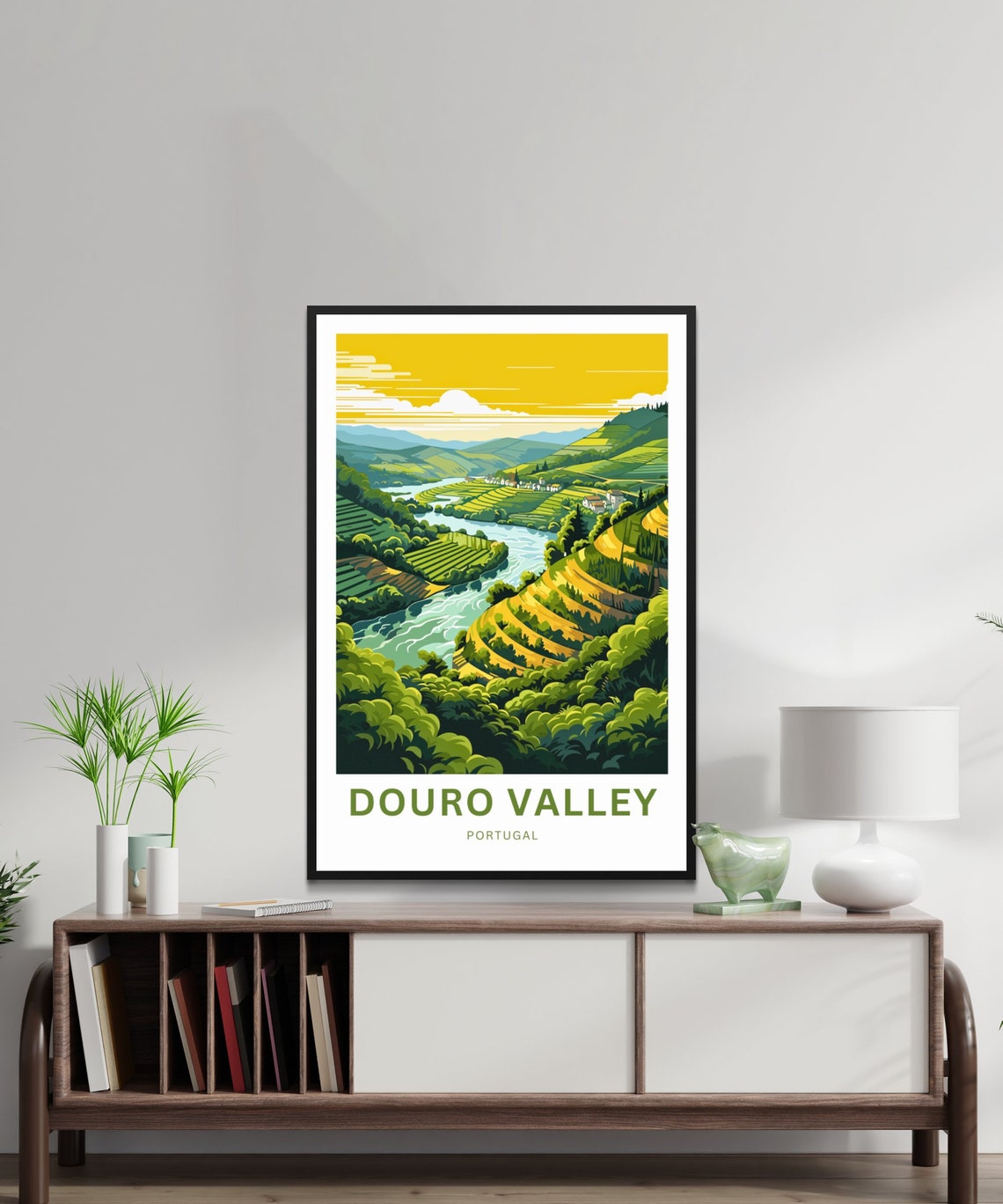 Douro Valley Portugal Golden Valley Sunset River Scene Poster - Image 2