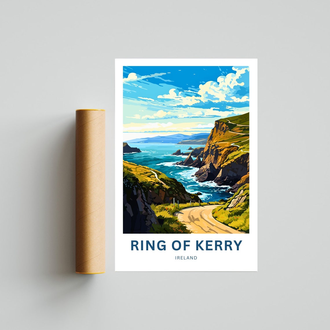 Ring of Kerry Ireland Coastal Cliffs Scenic Drive Ocean Travel Poster - Image 4