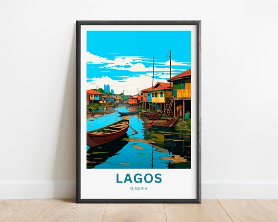 Lagos Print Lagos Poster Nigeria Wall Art Framed Present Gift Africa Present