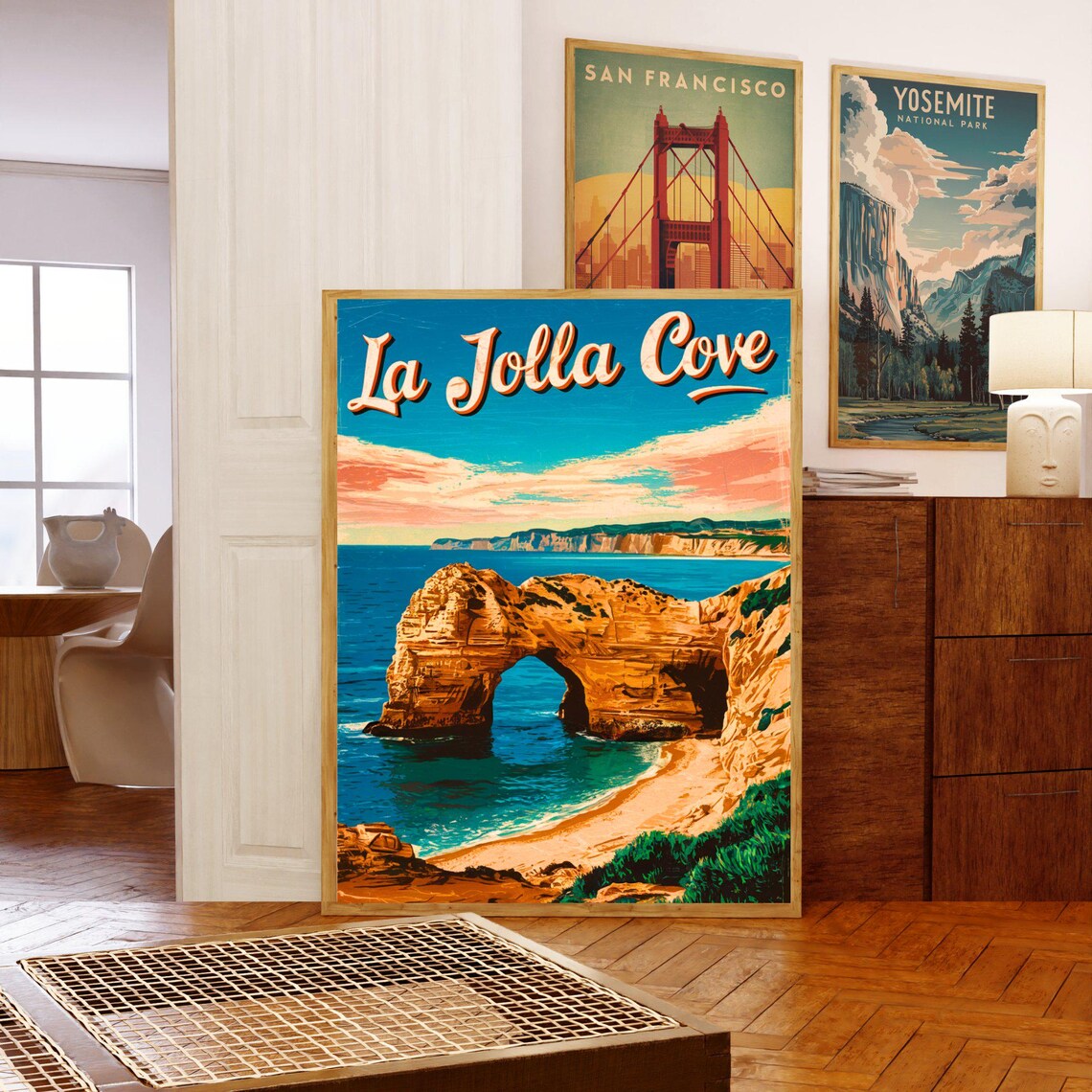 La Jolla Cove California Sea Arch Rock Formation Ocean Travel Poster - Image 5