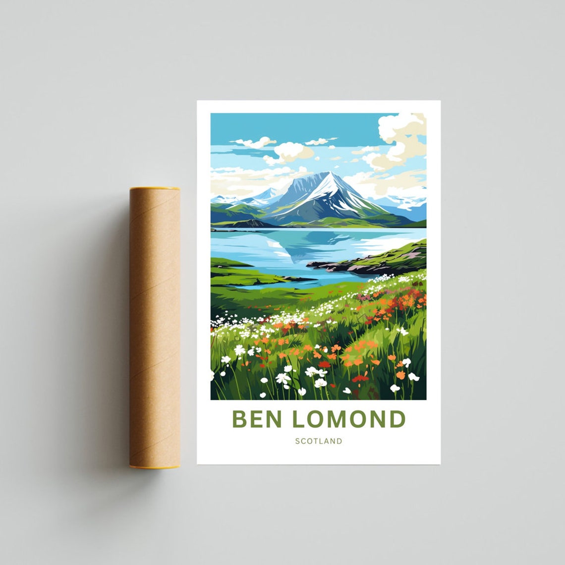 Personalized Ben Lomond Scotland Alpine Meadow Custom Poster - Image 4