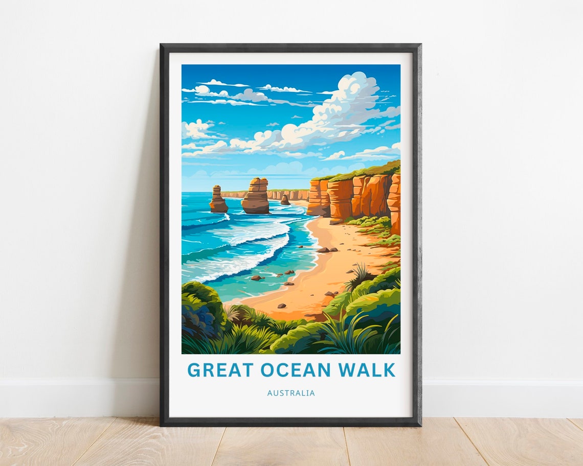 Great Ocean Walk Australia Twelve Apostles Coastline Travel Poster