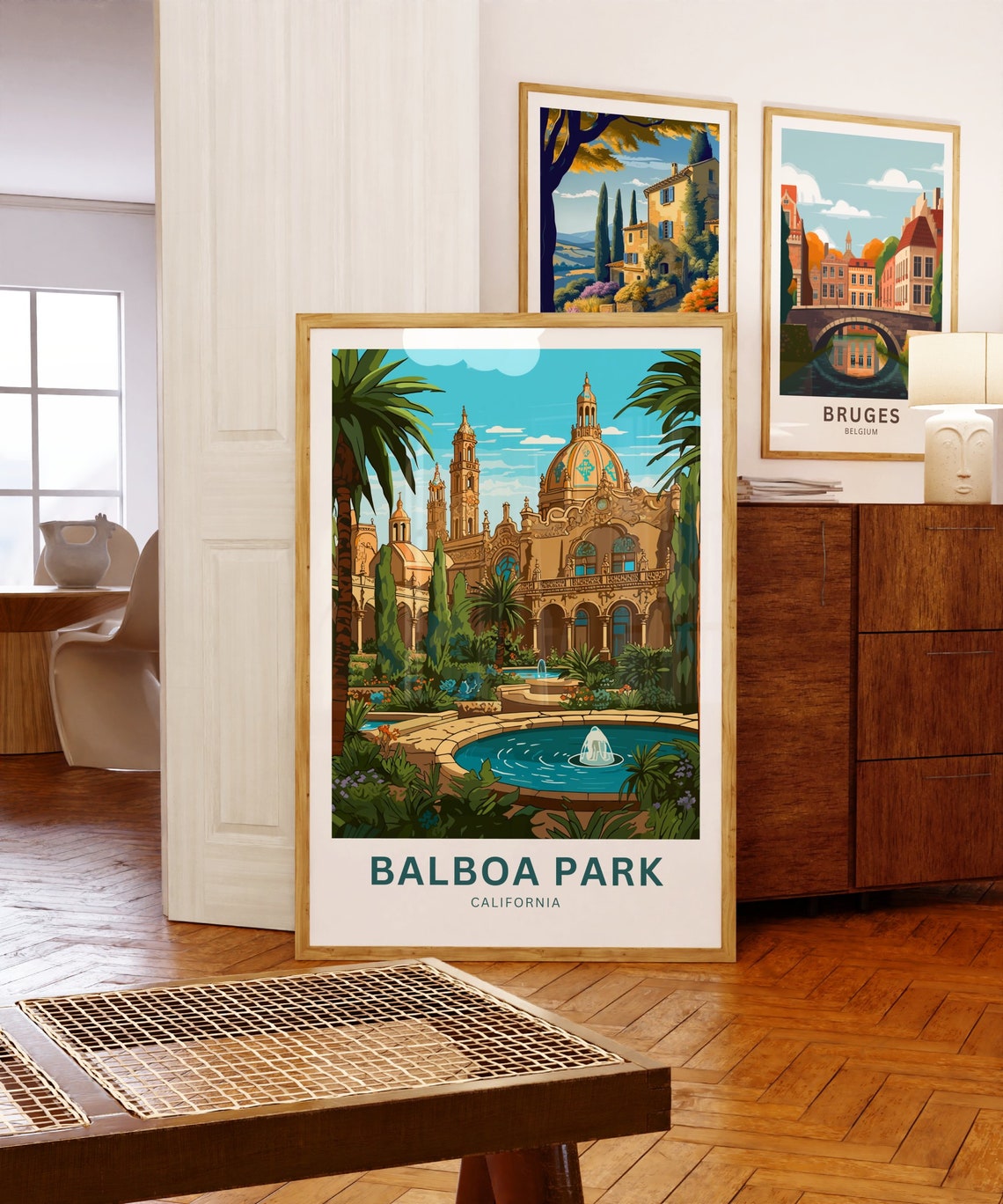 Personalized Balboa Park California Grand Fountain Courtyard Poster - Image 5