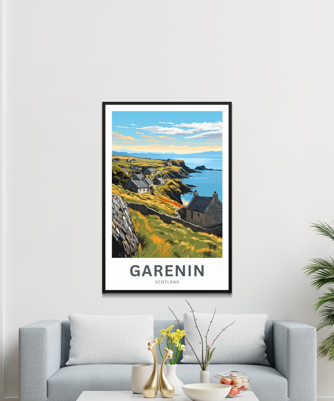 Garenin Scotland Coastal Croft Village Cliffs Sea Travel Poster - Image 3