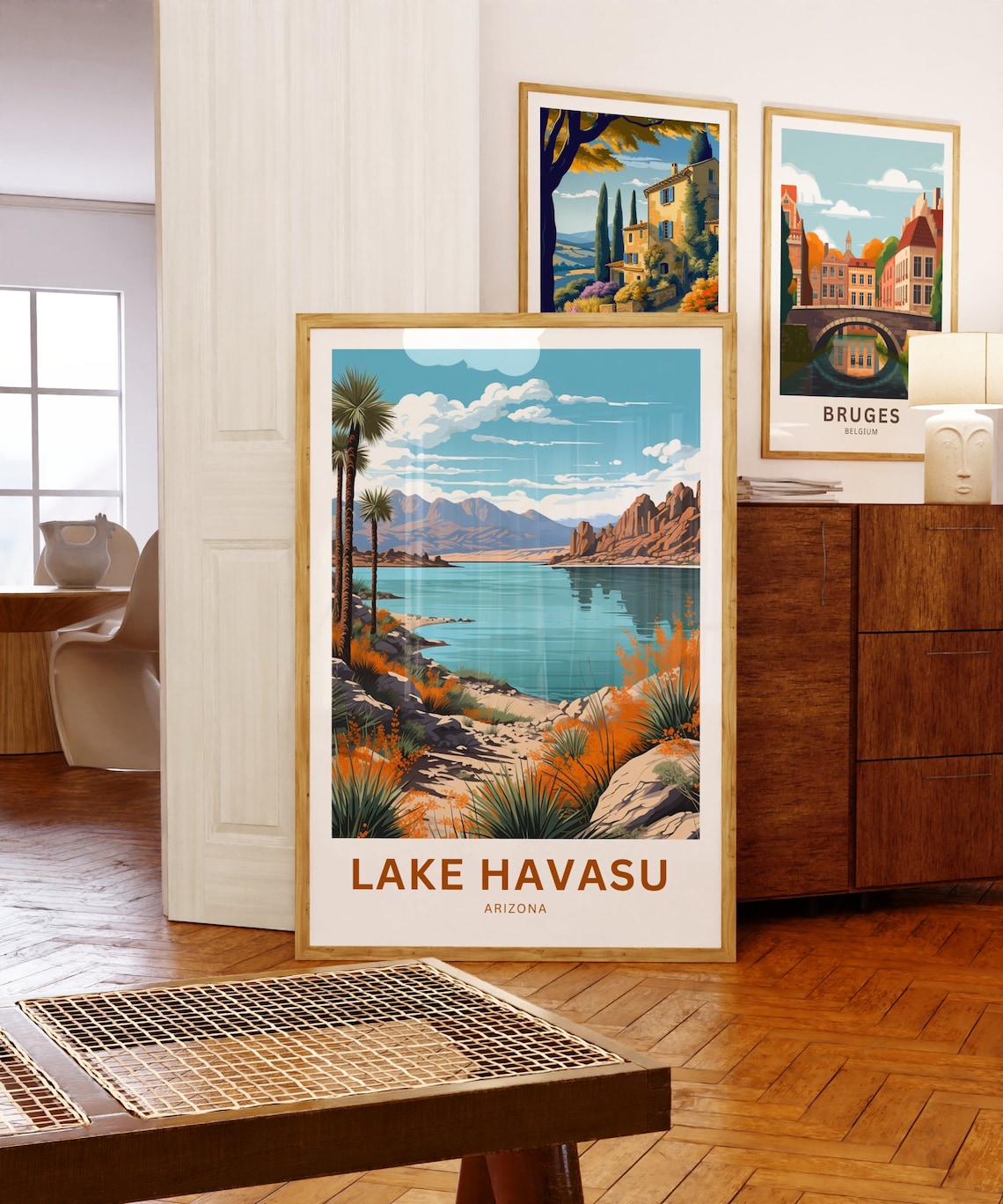 Lake Havasu Arizona Desert Lake Palms Red Rocks Scenic Poster - Image 5