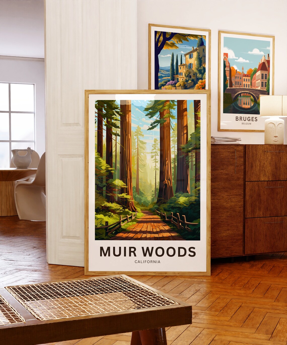 Muir Woods California Travel Poster, Redwood Park - Image 5