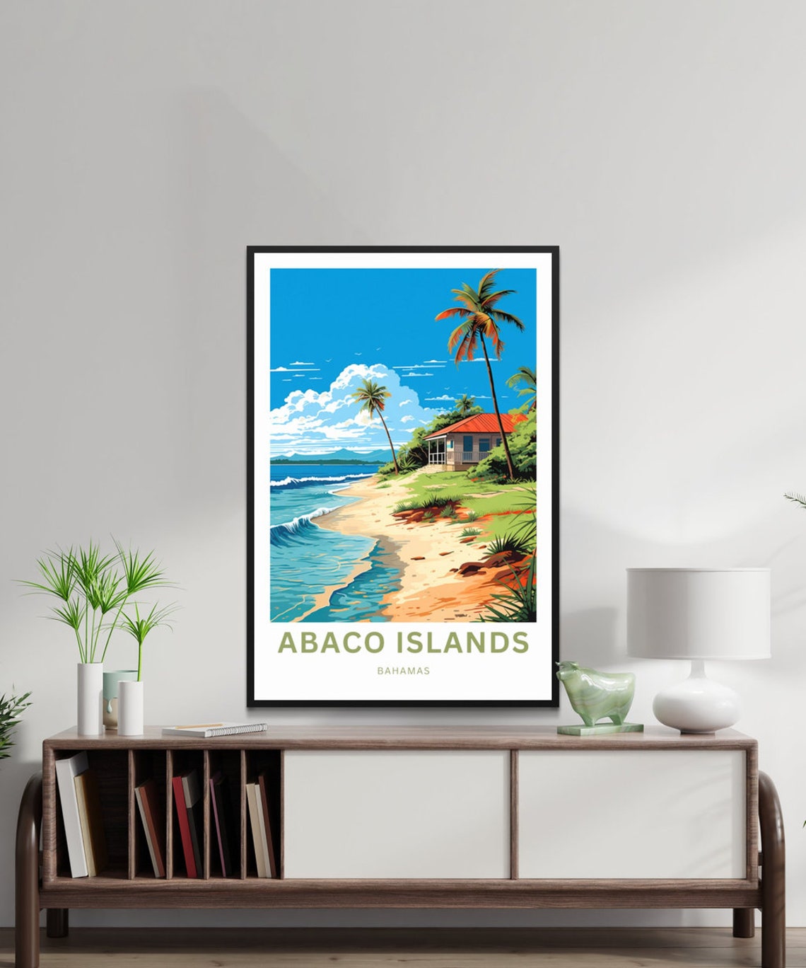 Abaco Islands Travel Print Abaco Islands Poster Bahamas Wall Art Framed Present Gift Bahamas Present - Image 2