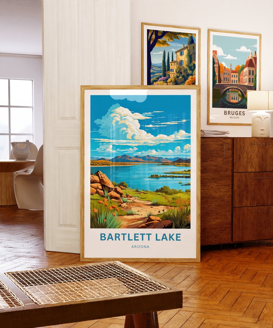 Personalized Bartlett Lake Arizona Rocky Desert Shoreline Poster - Image 5