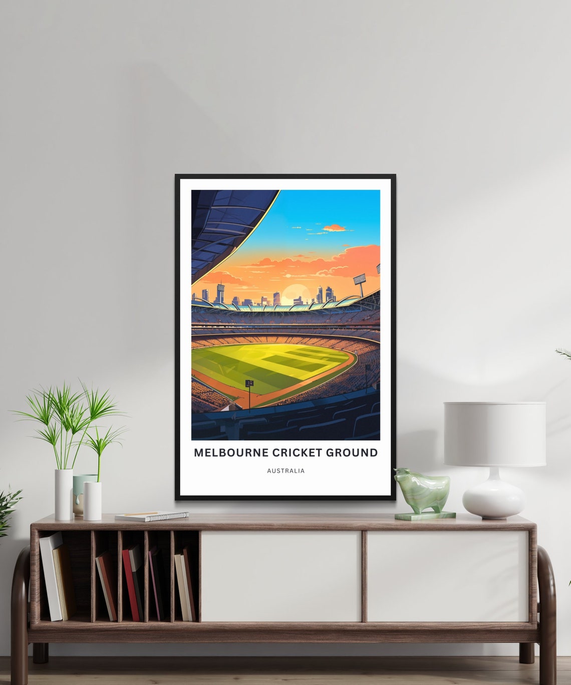 Melbourne Cricket Ground Australia Stadium Sunset MCG Travel Poster - Image 2