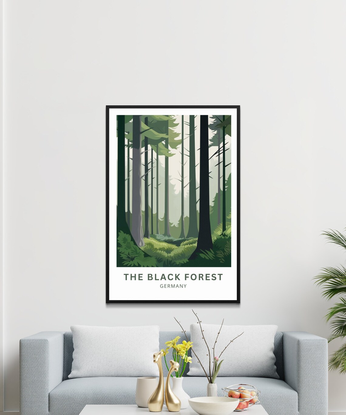 The Black Forest Germany Tall Pines Misty Woodland Grove Travel Poster - Image 5