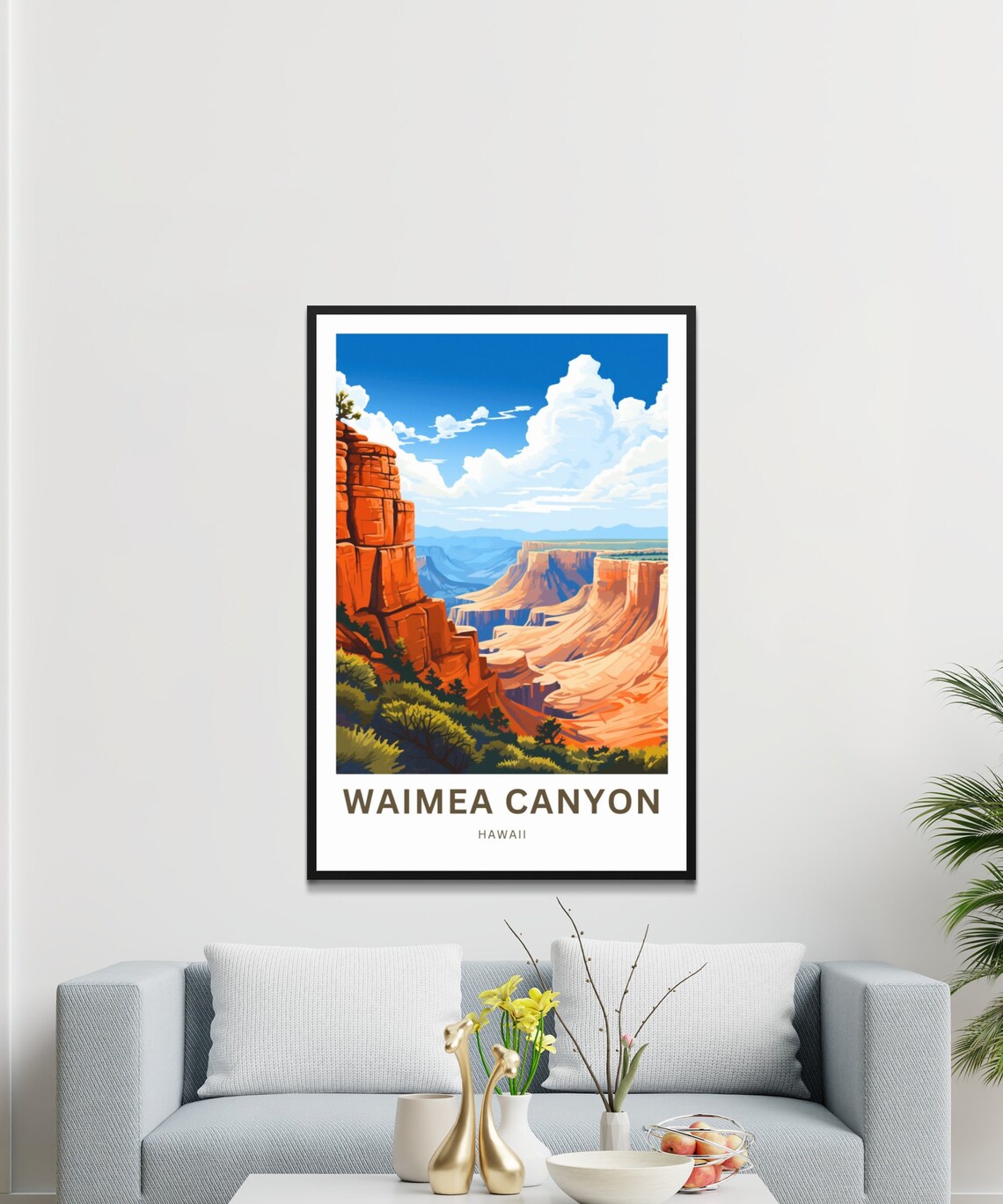 Waimea Canyon Travel Poster, Hawaii Landscape - Image 3