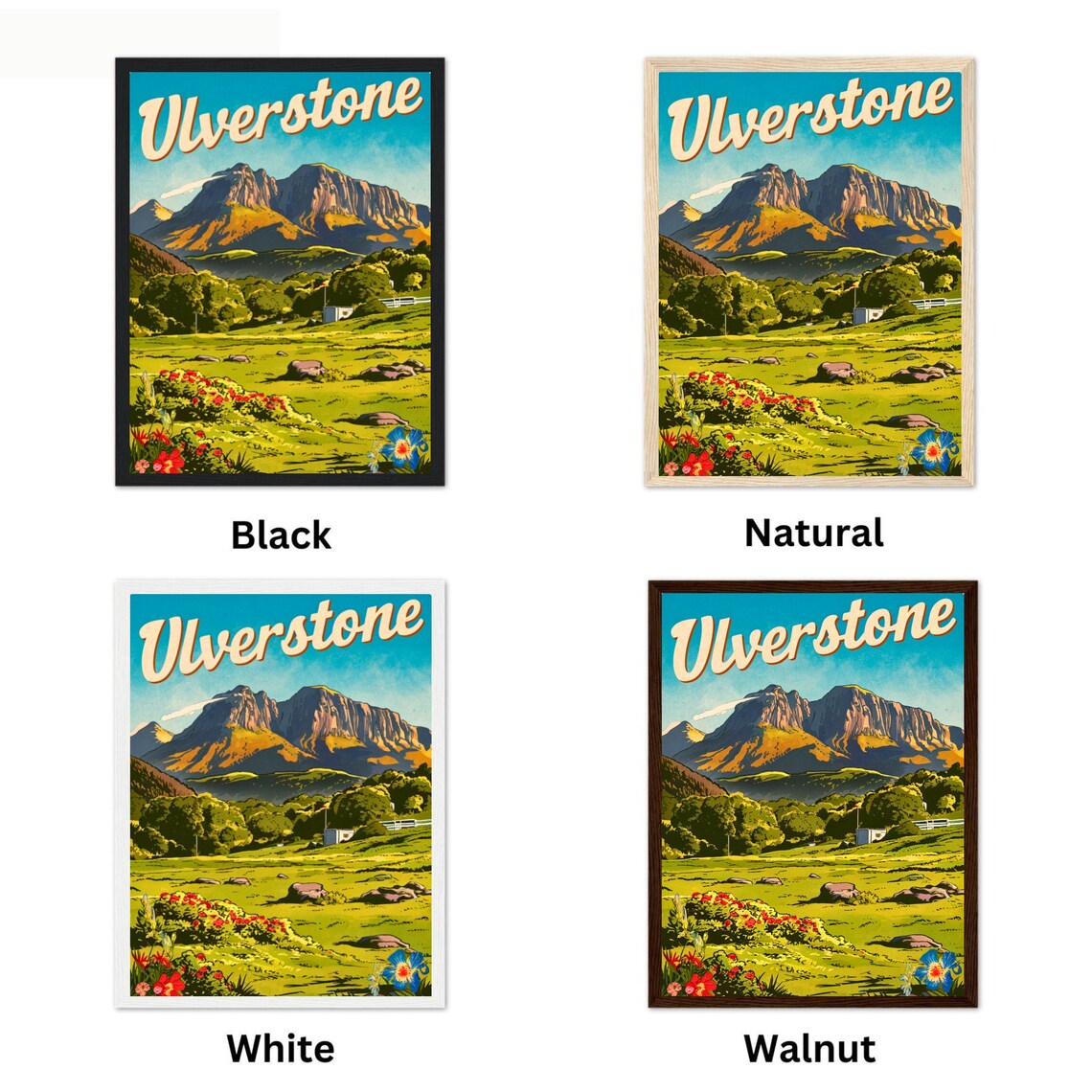 Ulverstone Tasmania Vintage Mountain Valley Retro Travel Poster - Image 4