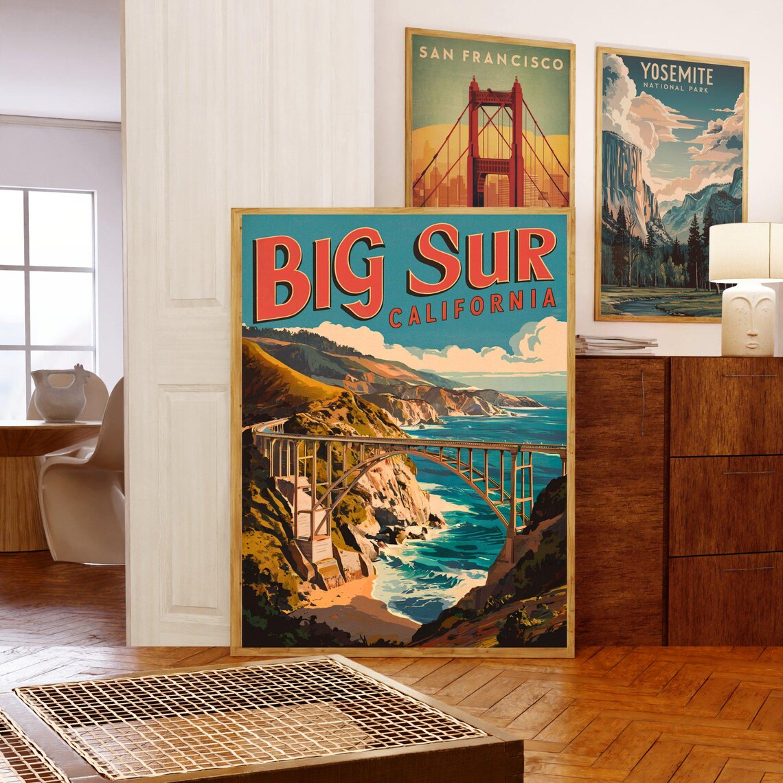Big Sur Vintage Travel Poster, California Wall Art - Image 5