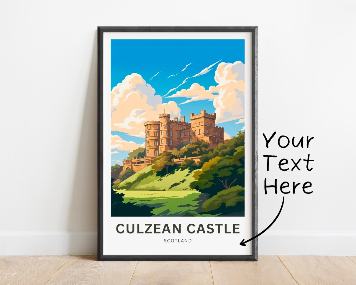 Culzean Castle Scotland Autumn Light Stone Towers View Poster