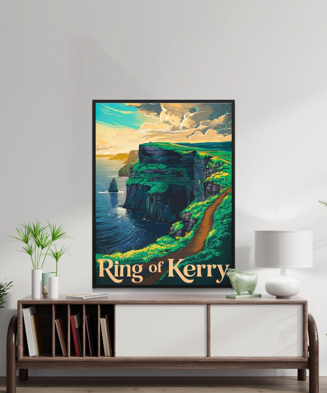 Ring of Kerry Ireland Sea Cliffs Coastal Path Vintage Travel Poster - Image 2