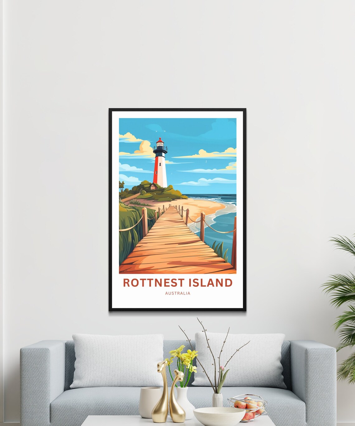 Rottnest Island Australia Lighthouse Boardwalk Travel Poster - Image 3