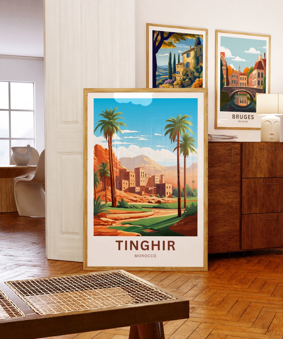 Tinghir Morocco Personalized Desert Kasbah Palm Trees Travel Poster - Image 5