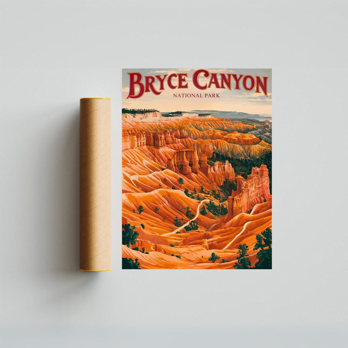 Bryce Canyon National Park Vintage Hoodoo Amphitheater Poster - Image 2