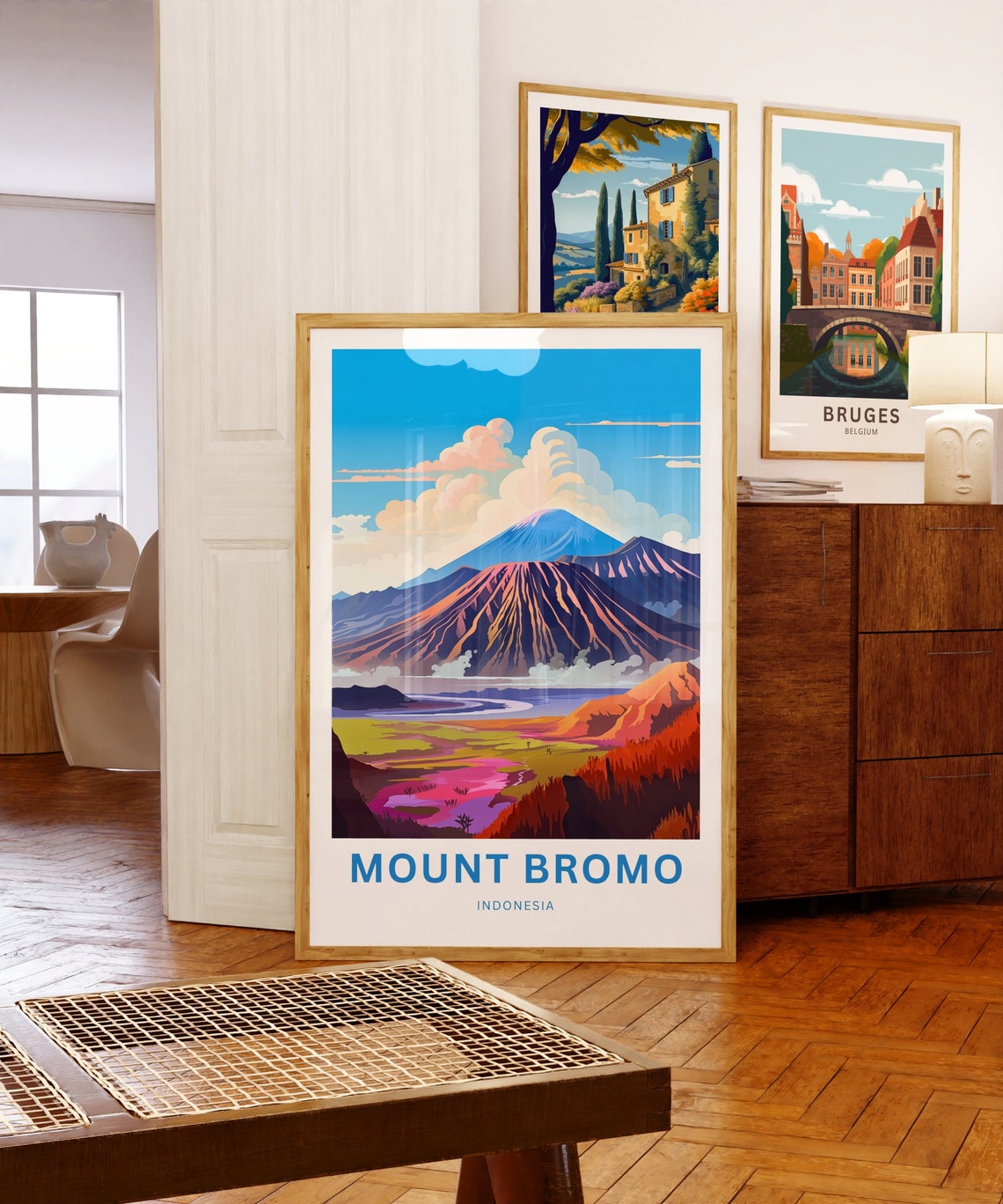 Personalized Mount Bromo Indonesia Daytime Caldera Custom Text Poster - Image 5