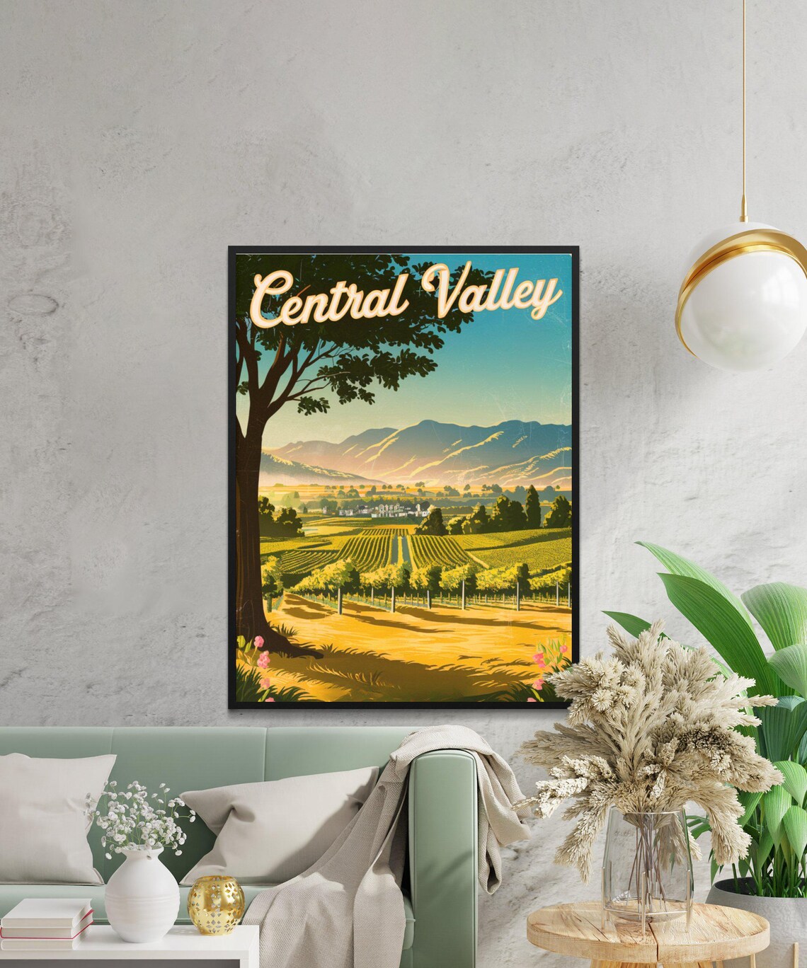 Central Valley Vintage Travel Poster, California Art Print - Image 2
