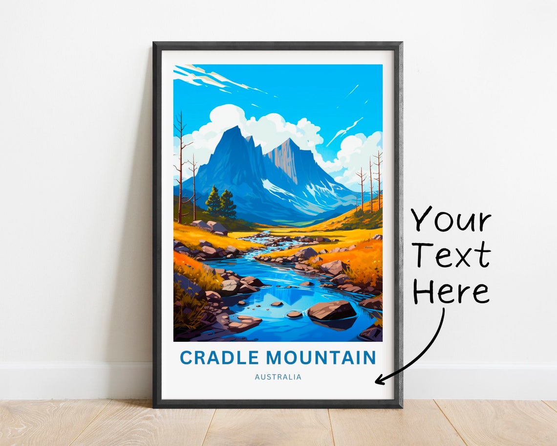 Cradle Mountain Australia Personalized Alpine River Valley Poster