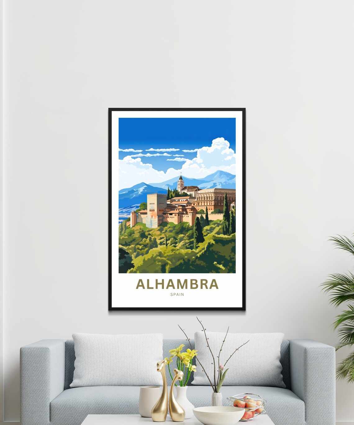Alhambra Spain Palace Hill Fortress Gardens Andalusia Travel Poster - Image 3