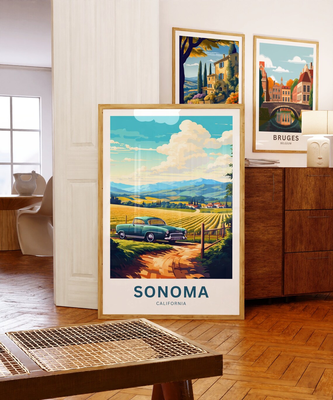Sonoma Travel Poster, California Wall Art Print - Image 5