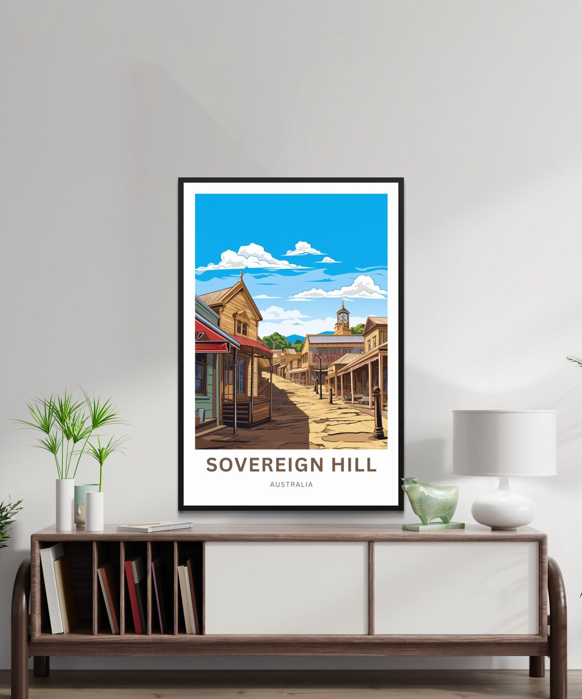 Sovereign Hill Australia Gold Rush Street Custom Travel Poster - Image 3