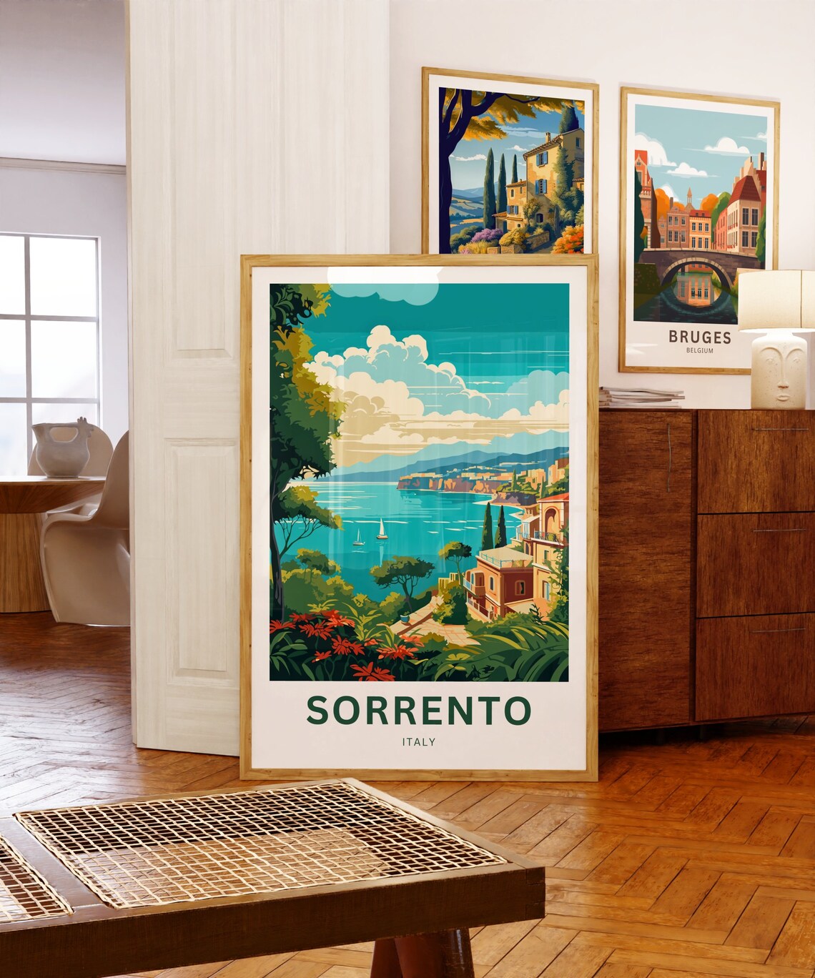 Personalized Sorrento Italy Amalfi Coast Villas Sea View Travel Poster - Image 5