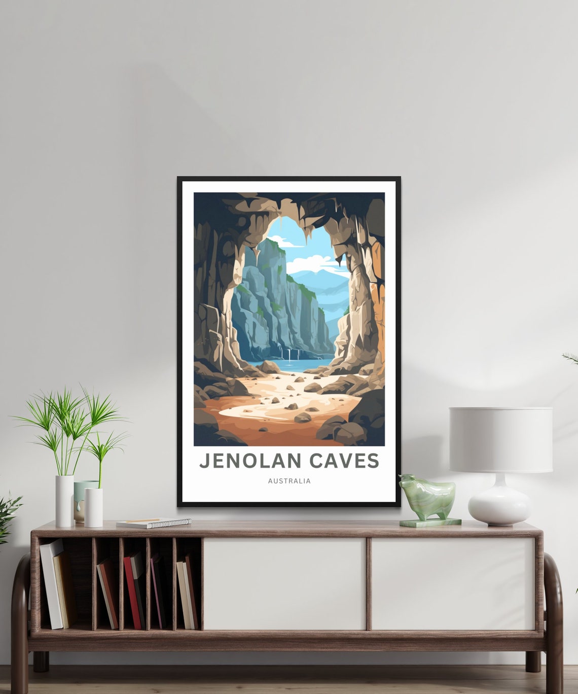 Jenolan Caves Australia Cave Mouth Waterfall Rock Arch Travel Poster - Image 2