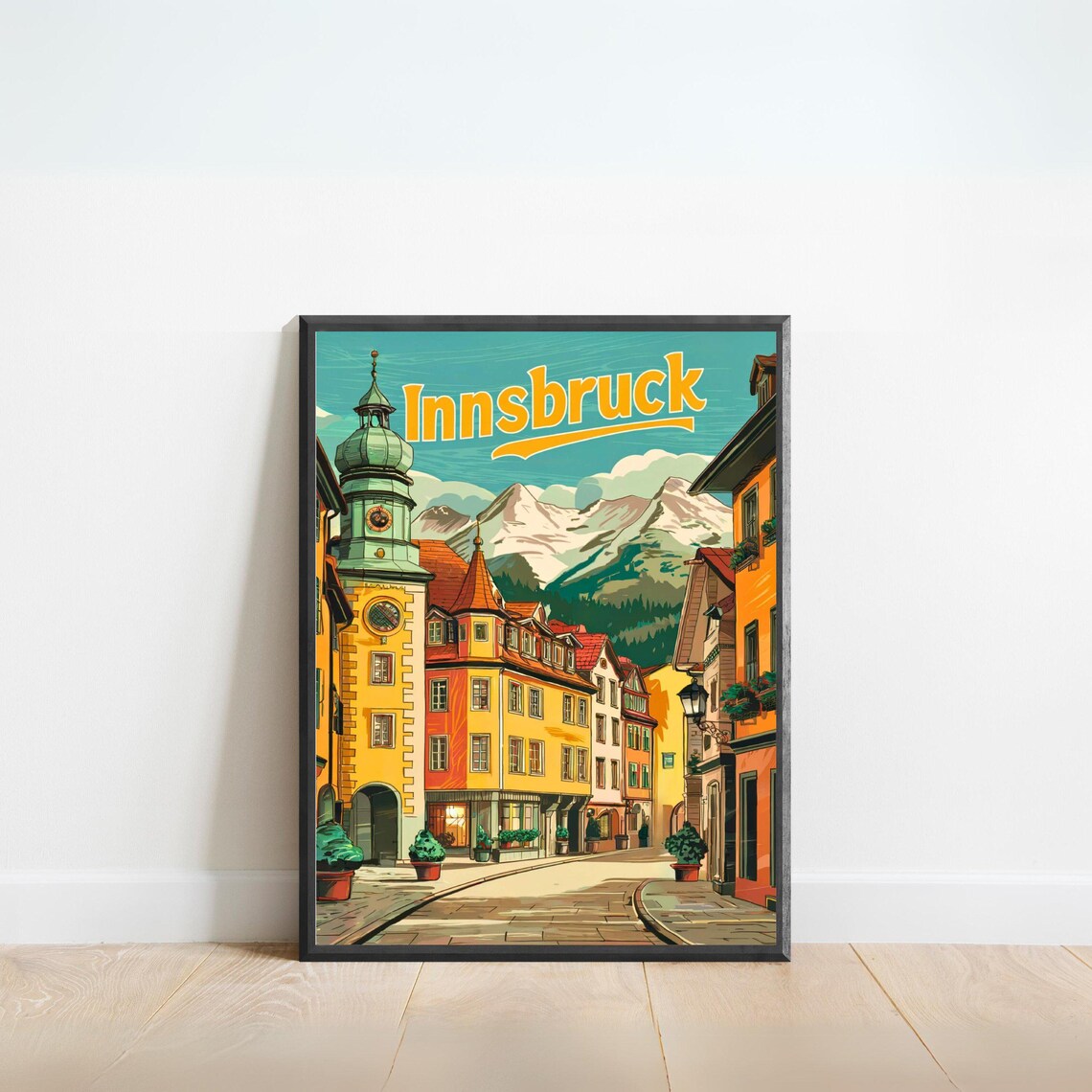Innsbruck Vintage Travel Poster, Austria Art Print