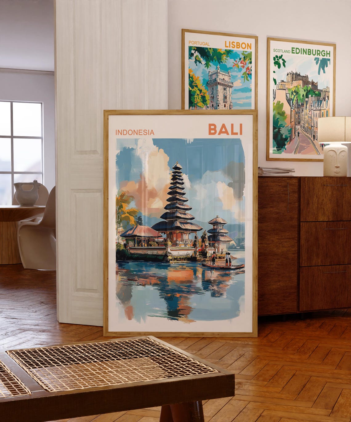 Pura Ulun Danu Bratan - Vintage Travel Poster - Image 4
