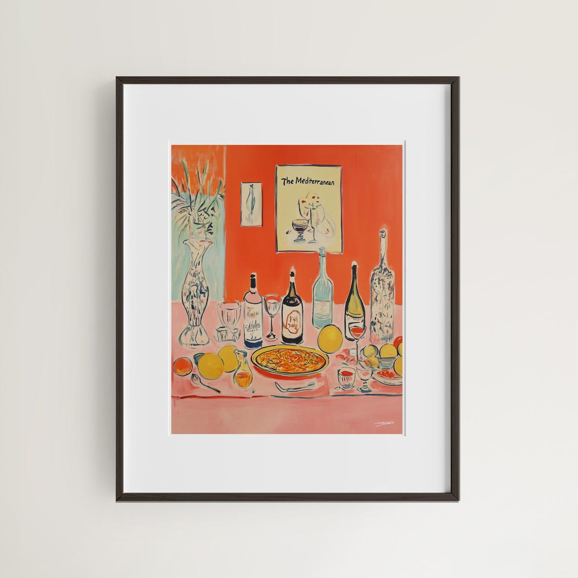 Holiday Lunch Travel Dining Scene, Tropical Poster - Image 3