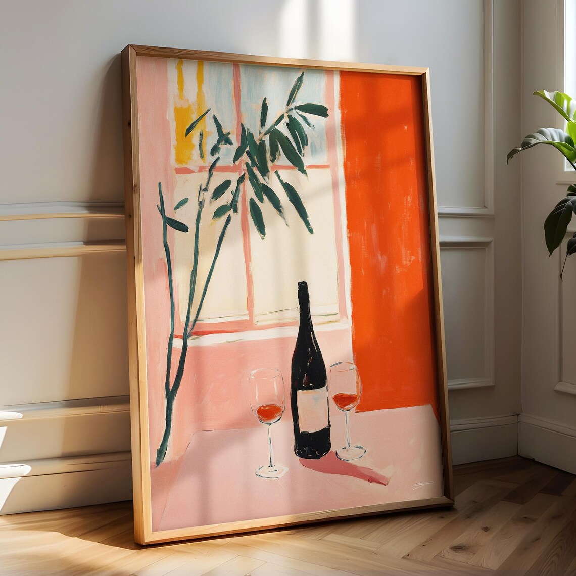 Wine For Two Artwork, Vintage Poster Print