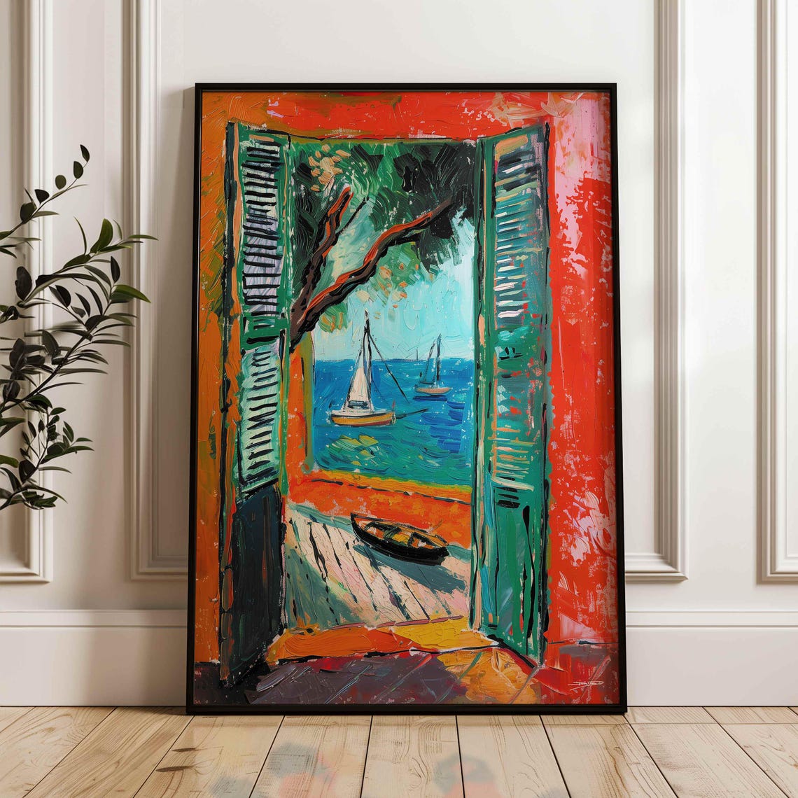 Beach Summer Sea Abstract, Matisse Inspired Poster - Image 4