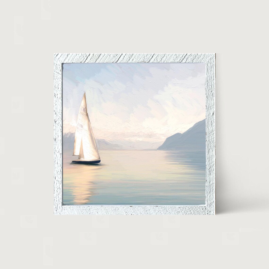 Sailboat On A Lake, Lake House Nautical Art Print - Image 3